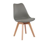 HXYSXHJUO Set of 4 Scandinavian Dining Chairs - Retro Dark Gray Upholstered Kitchen with SGS Certified Solid Black Lacquered Beech Wood Legs for Modern Home Decor