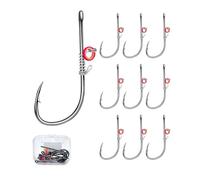 Hxyxbnhno 10Pcs Live Shrimp Fixing Hook Fishing Hook Barbed Fishhook with Hole Baitholder Hook Saltwater Fishing Tackle