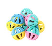 Hxyxbnhno 10PCS Pet for Toy with Bells Pet Interactive Toy Colorful Hollow Toy for Dog Hamster Chinchillas