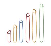 Hxyxbnhno 6 Pcs Knitting Stitch Holders Set - Yarn Stitch Holders - Crochet Hooks - Aluminum - Silver - Compact
