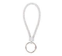 Hxyxbnhno Bling Rhinestone Phone Lanyard Wrist Strap Cord Keychain Crystal Car Keychain Accessories Anti-lost Rope, White, One size