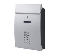 HXZJUIKL Letterbox Mailbox Dropbox Postbox Wall-Mounted Mailbox with Lock Postbox Drop Box Post Box for Home School Decoration Letter Box Mailboxes Post Box (Silver 25.5 * 8.5 * 37.5cm)