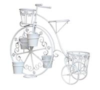 HXZJUIKL Plant Stand Plant Shelf Plant Table Bike Plant Holder Rack Creative Metal Iron Flower Pot Holder Rack Outdoor Indoor Balcony Patio Plant Holder Flower Stand Plant Rack (White 84*70*32cm)