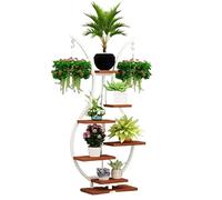 HXZJUIKL Plant Stand Plant Shelf Plant Table Creative Iron Plant Shelf Multi-layer Plant Stand For Indoor Outdoor Courtyard Patio Balcony Plant Holder Flower Stand Plant Rack (Onecolor 152*69*25cm)