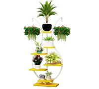 HXZJUIKL Plant Stand Plant Shelf Plant Table Creative Iron Plant Shelf Multi-layer Plant Stand For Indoor Outdoor Courtyard Patio Balcony Plant Holder Flower Stand Plant Rack (E 152*69*25cm)