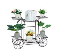 HXZJUIKL Plant Stand Plant Shelf Plant Table Floor Flower Stand Wrought Iron Flower Pot Holder Creative Plant Stand Living Room Balcony Plant Holder Flower Stand Plant Rack (R 68 * 83 * 24cm)