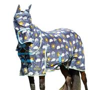 Hy Come Rain Or Shine Horse Fly Mask With Ears And Achable Nose Navy/blue/yellow (Small Pony)