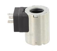 Hy-draulik Solenoid Valve Coil for Heavy Duty Devices, Inner Diameter 19 mm, Height 50 mm, 20 W Power, DC Connection, 12 V/24 V Systems, Ro-Bust Metal-Plastic Construction (24 V)