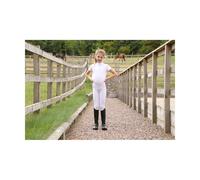 Hy Equestrian Cadiz Mizs Show Shirt White and Rose Silver - 11/12 Years