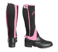 Hy Equestrian Children's Amara Two Tone Half Chaps - Xlarge · Black and Pink