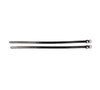 Hy Equestrian Diamante Spur Straps, Black Leather with Crystal Detail, Silver Buckles