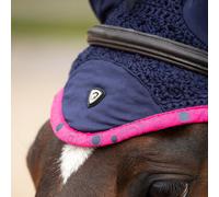 Hy Equestrian Dynamizs Ecliptic Fly Veil - Small Pony · Navy and Magenta