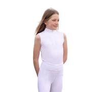 HY EQUESTRIAN Eden Children's Sleeveless Show Shirt - White (13-14 years)