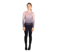 HY EQUESTRIAN Elevate Allure Mizs Ombre Base Layer - Navy/Maple Sugar - 9-10 Years