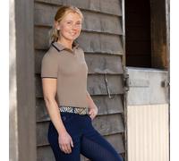 Hy Equestrian Elevate Style Polo Fossil - Fossil/Navy - X Large