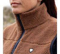 Hy Equestrian Elevate Style Teddy Fleece Gilet - Large · Brown