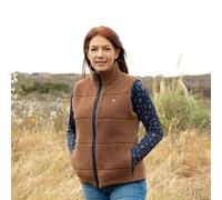 Hy Equestrian Elevate Style Teddy Fleece Gilet - X Small · Brown