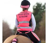 HyVIZ Reflective Waistcoat - Please Pass Wide and Slow - Pink/Black - Extra Large