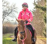 Hy Equestrian Hi Viz Waterproof Riding Jacket - UK 8 · Pink