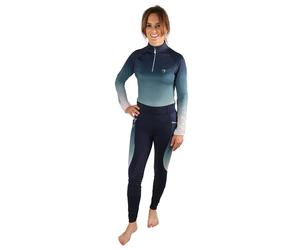 Hy Equestrian Ladies Elevate Ombre Base Layer Navy/Olive Green - Extra Small