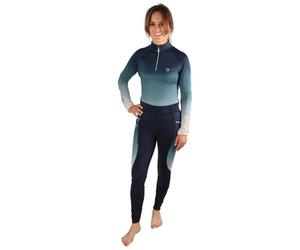 Hy Equestrian Ladies Elevate Riding Tights Navy/Olive Green - Large