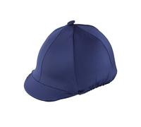 Hy Equestrian Lycra Hat Cover with Peak Pocket Navy - One Size