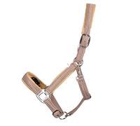Hy Equestrian Mermaid Shimmer Head Collar and Lead Rope Set - Taupe - Cob