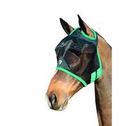 Hy Equestrian Mesh Half Mask without Ears Black/Teal - Pony