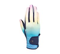 Hy Equestrian Ombre Riding Gloves Navy and Pastel Adult - Small