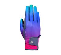 Hy Equestrian Ombre Riding Gloves Navy and Vibrant Child - Extra Large