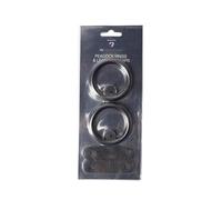 Hy Equestrian Peacock Rings & Leather Straps - Black - Pair