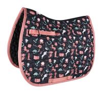 HY EQUESTRIAN Pony Passion Saddle Pad by Little Rider, Blush/Navy (Pony/Cob)