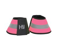 Hy Equestrian Reflector Hi Viz Over Reach Boots - Pony · Pink