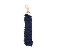 Hy Equestrian Rose Gold Lead Rope Navy - 2 Metres