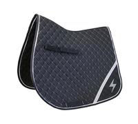 Hy Equestrian Silva Flash Saddel Pad (Black/Silver, Cob/Full)