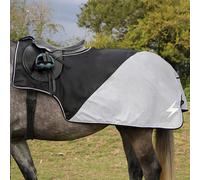 Hy Equestrian Silva Flash Waterproof Exercise Sheet Black and Reflective Silver - 5'0andquot;