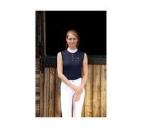 Hy Equestrian Sophia Sleeveless Show Shirt Rich Blue - Extra Small