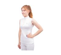 Battles Hy Equestrian Sophia Sleeveless Show Shirt White Pearl - Extra Large