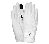 Hy Equestrian Sparkle Touch White Riding Gloves - Extra Small