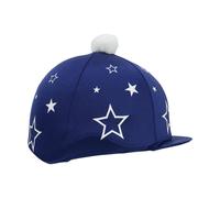 Hy Equestrian Super Starz Hat Cover - Navy and White - One Size