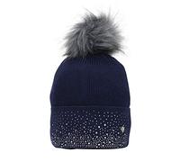 HY EQUESTRIAN Synergy Diamante Bobble Hat - Navy - One Size