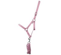 HY EQUESTRIAN Synergy Head Collar & Lead Rope - Grape/Silver - Small Pony