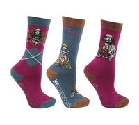 HY EQUESTRIAN Thelwell Collection Pony Friends Socks (Pack of 3) Child 8-12