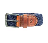Hy Equestrian Woven Elastic Belt Tan/Navy - Large/Extra Large