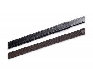 Hy Half Rubber Show Reins - Black - Full