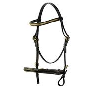 Hy In-Hand Leather Bridle (Pony) (Black)
