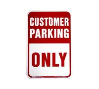 Hy-Ko Customer Parking ONLY Heavy Metal Sign 12" X 18"