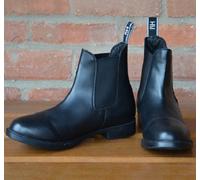 Hy Land Durham Leather Childs Jodhpur Boot Kids Boys Girls Black/Brown 11-3