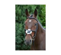 Hy Mexican Bridle with Rubber Grip Reins - Black - Extra Full