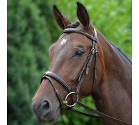 Hy Padded Flash Bridle With Rubber Grip Reins - Brown - 5/8" Full